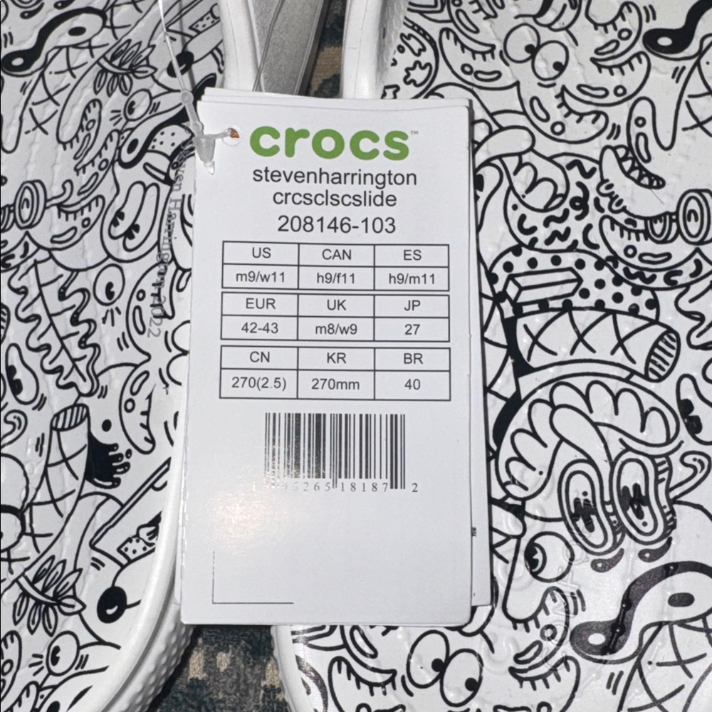 Crocs Steven Harrington Classic Slide Sandals & Original Limited Edition Jibbitz - Picture 11 of 11